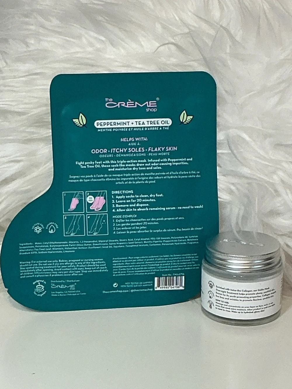 Crème Shop Collagen Overnight Gelée Mask & Peppermint Tea Tree Oil Foot Mask NEW